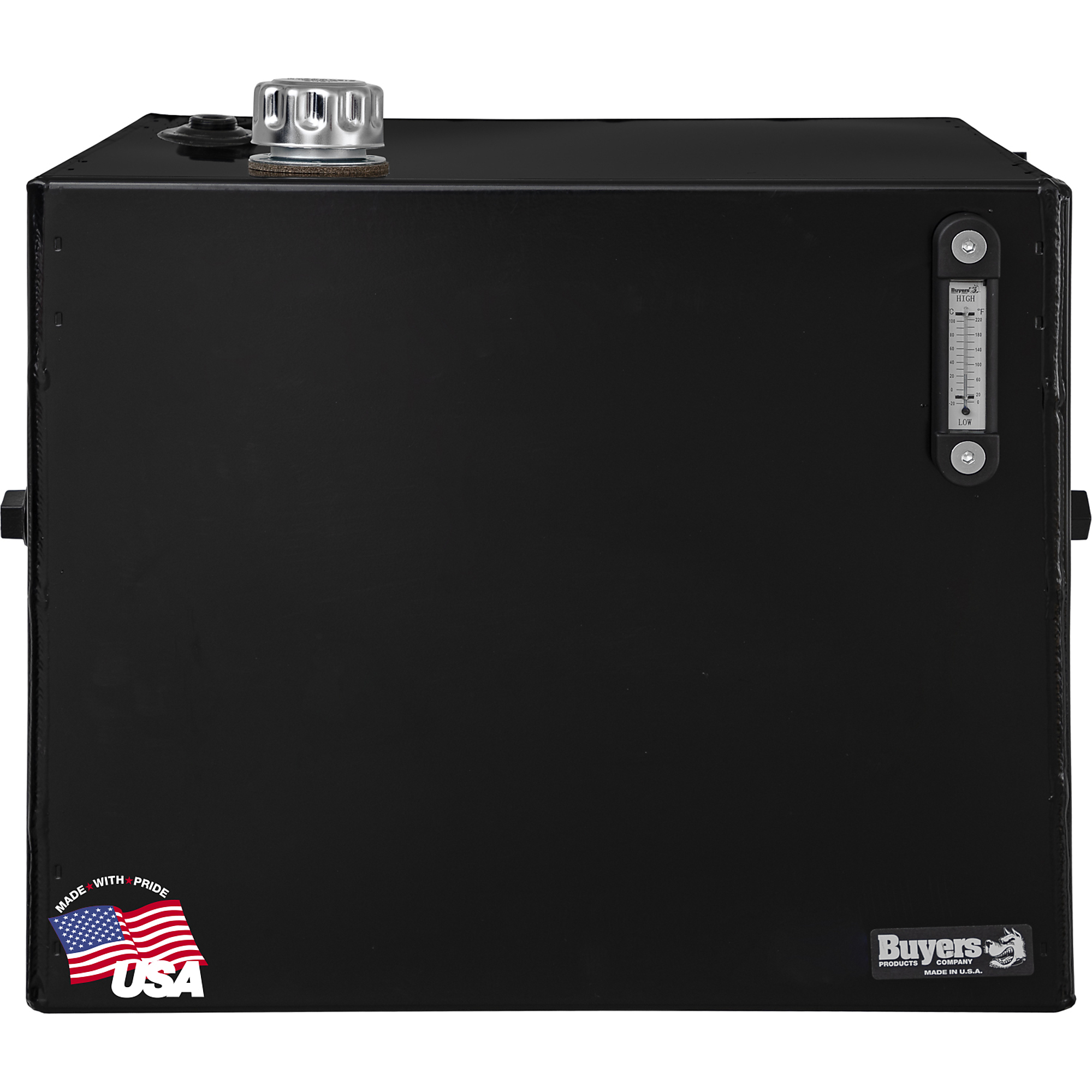 Buyers Products, Reservoir, 30 Gal,Stl,W/Temp-, Capacity 30 Gal, Suction Port Size 2 in, Return Port Size Multiple in, Model# SMR30S